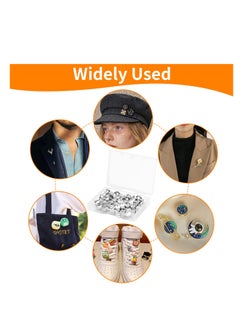 SYOSI 50PCS Locking Pin Backs Locking Pin Keepers Clasp, Metal Pin Locks Back for Brooches Enamel Lapel Pins  - Image 3