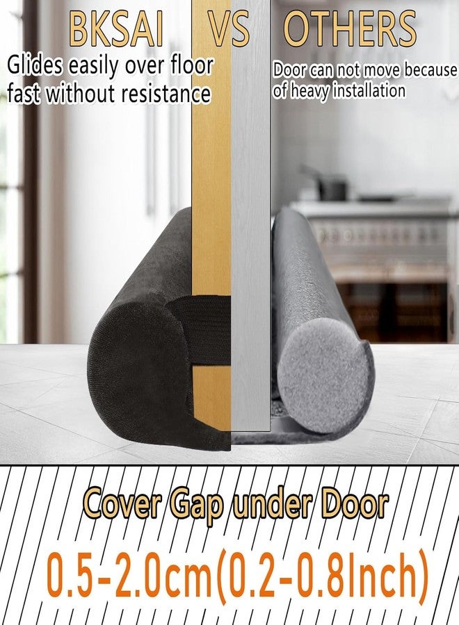BKSAI Draught Excluder for Doors 60-100 cm Door Seal Bottom Without Gluing Residue Door Draught Stopper - Energy-Saving Soundproof Wind Stopper for Front Doors Seal Wind Protection - Image 3