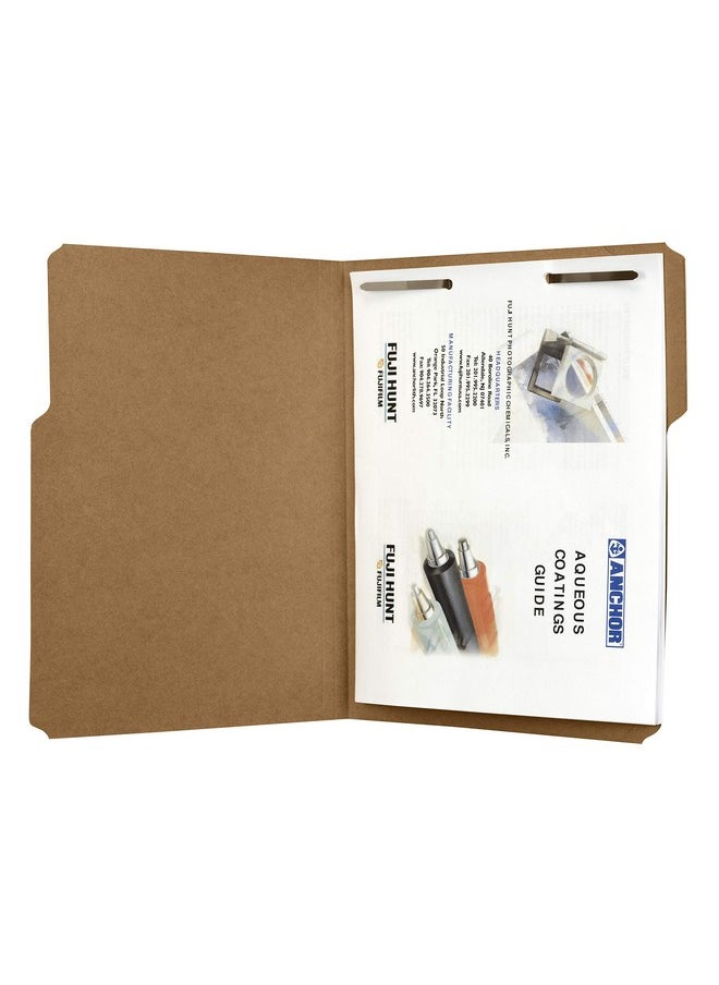 The File King - Kraft File Folder | Single 2" Fastener Prong | Letter Size Box Of 50 | 1/3 Top Tab | Organize Medical Paperwork Patient Records And Legal Files - Image 1