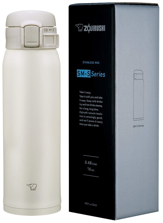 زوجيروشي زمزمية تفريغ هوائي 0.48 لتر - أبيض - Image 2