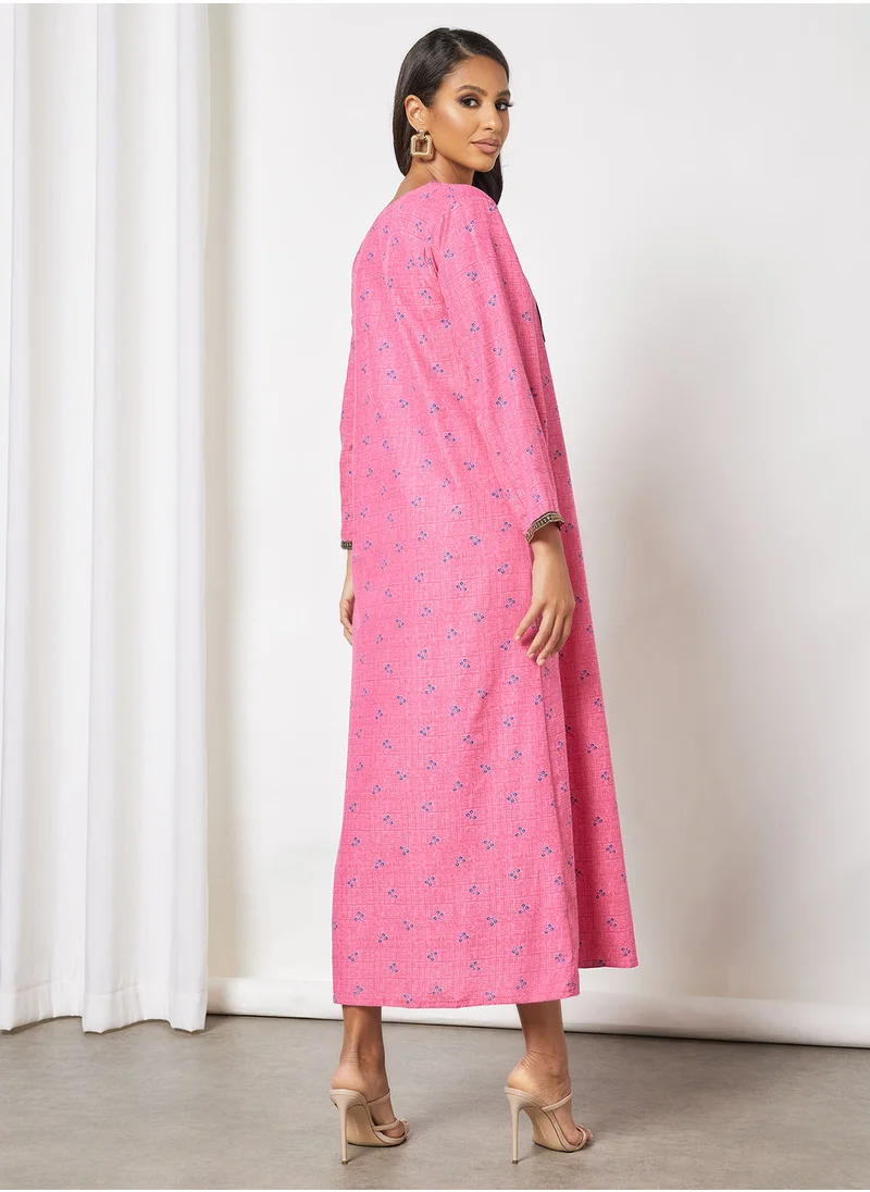 HANA & SARA All Over Printed Jalabiya