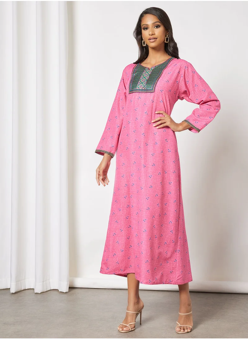 HANA & SARA All Over Printed Jalabiya