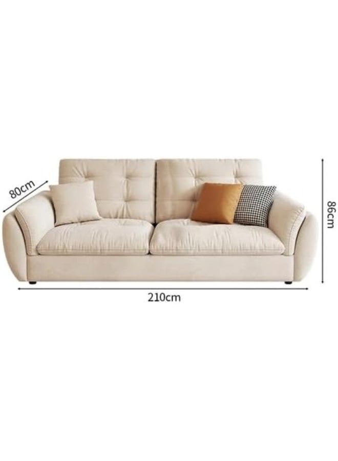 Comfynest Modern Pine Wood Sofa with Cotton-filled Shallow Seat and Tech Cloth SliPieceover  - Image 2
