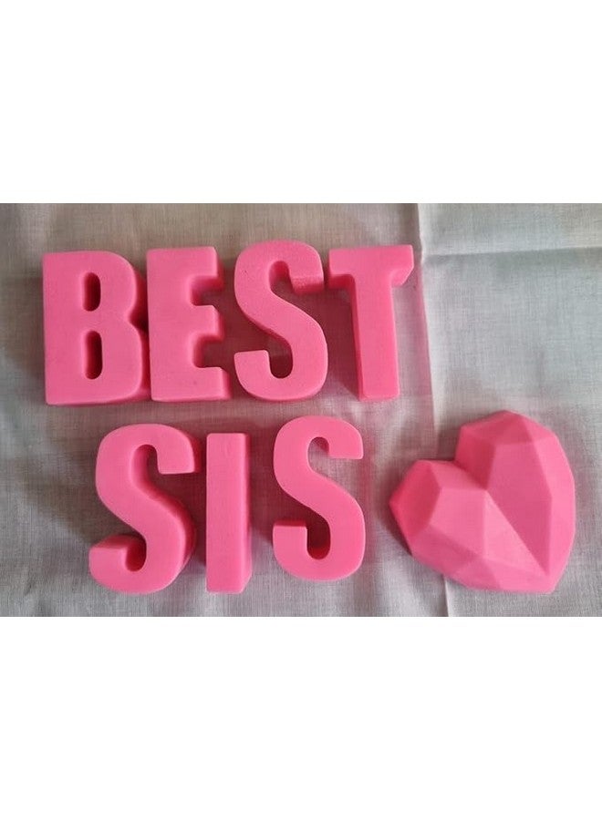 SCIIAN Best Sis Soap (Pink) | Soap for Winter | Glycerin Soap for Sister | Handmade Soap | Festival Gift Set | New Year Gift for Sister | Bathing Soap with Nourishing & Anti-Aging Properties-100gm - Image 1