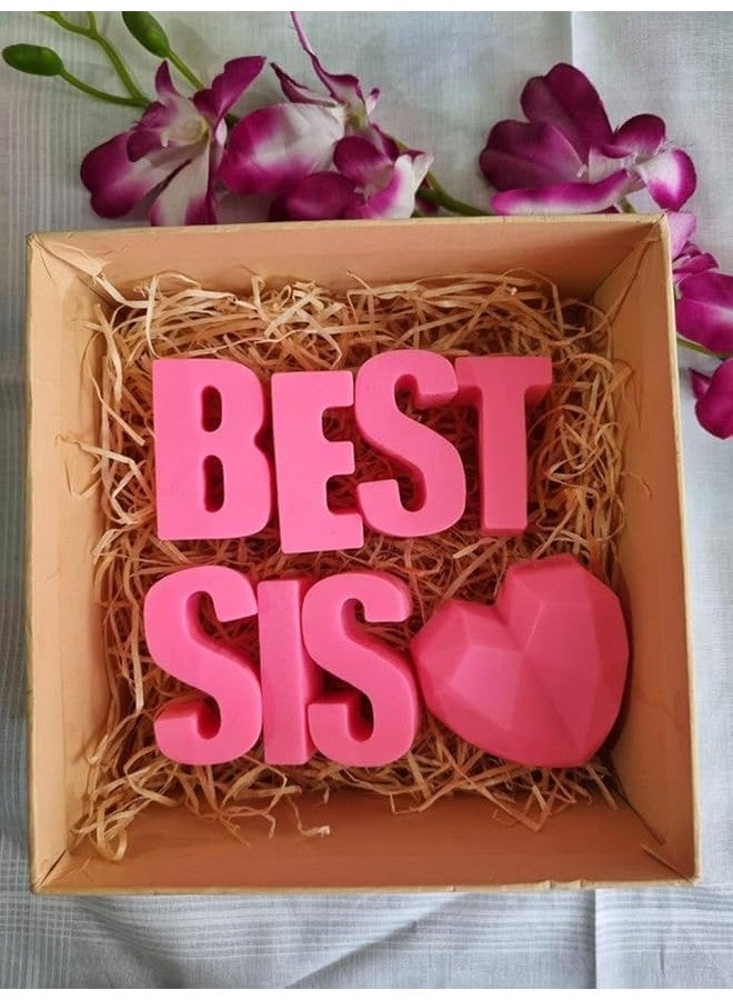 SCIIAN Best Sis Soap (Pink) | Soap for Winter | Glycerin Soap for Sister | Handmade Soap | Festival Gift Set | New Year Gift for Sister | Bathing Soap with Nourishing & Anti-Aging Properties-100gm - Image 2
