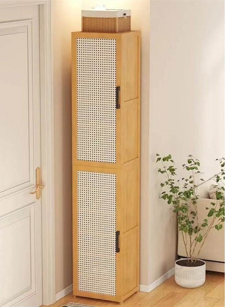 Kutis 11-Tier Shoe Cabinet Storage Shoe Rack Organizer With Doors Bamboo/Density Board 30x33x188 cm - Image 2