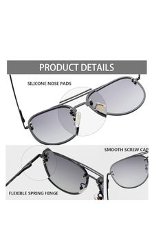 Other Manufacturer Trendy Polarized Oversized Pilot Sunglasses for Women Men, UV Protection Sun Glasses Rimless Metal Shades U87247  - Image 4