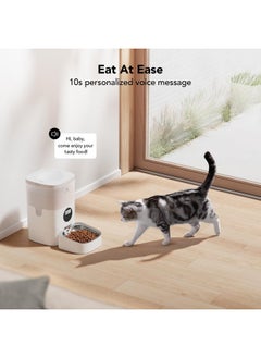 Automatic Cat Feeder, Automatic Cat Food Dispenser With Timer Interactive Voice Recorder, Auto Cat Feeder With 14 Meals Control Dry Food, White Transparent - pzsku/Z72DE037F945EB38AFAC9Z/45/_/1726221564/1bffe622-5c0a-4d0f-8caf-426fbb66becc