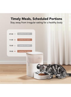 Automatic Cat Feeder, Automatic Cat Food Dispenser With Timer Interactive Voice Recorder, Auto Cat Feeder With 14 Meals Control Dry Food, White Transparent - pzsku/Z72DE037F945EB38AFAC9Z/45/_/1726221570/dccc1970-0f50-4524-9129-d0bebf24c039