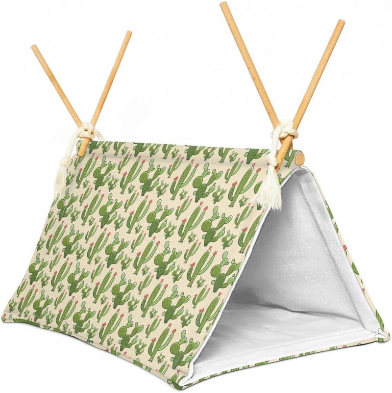 Aipush Bearded Dragon Reptile Sleeping Bed Tent Hide Tank Decor Accessories Habitat Shelter for Lizard Bearded Dragon Leopard Gecko (Cactus 1) - Image 1
