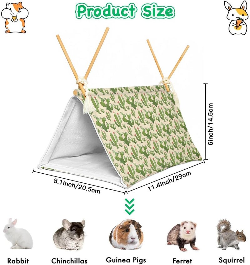Aipush Bearded Dragon Reptile Sleeping Bed Tent Hide Tank Decor Accessories Habitat Shelter for Lizard Bearded Dragon Leopard Gecko (Cactus 1) - Image 4