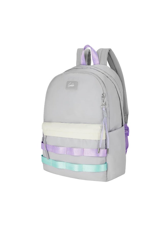 Genie Kpack Laptop Backpack for Girls (20L) | Spacious Office, College & Travel Laptop Backpack | Multi-Compartment, Padded Laptop Sleeve, Lightweight, Ergonomic Straps | Grey - Image 1