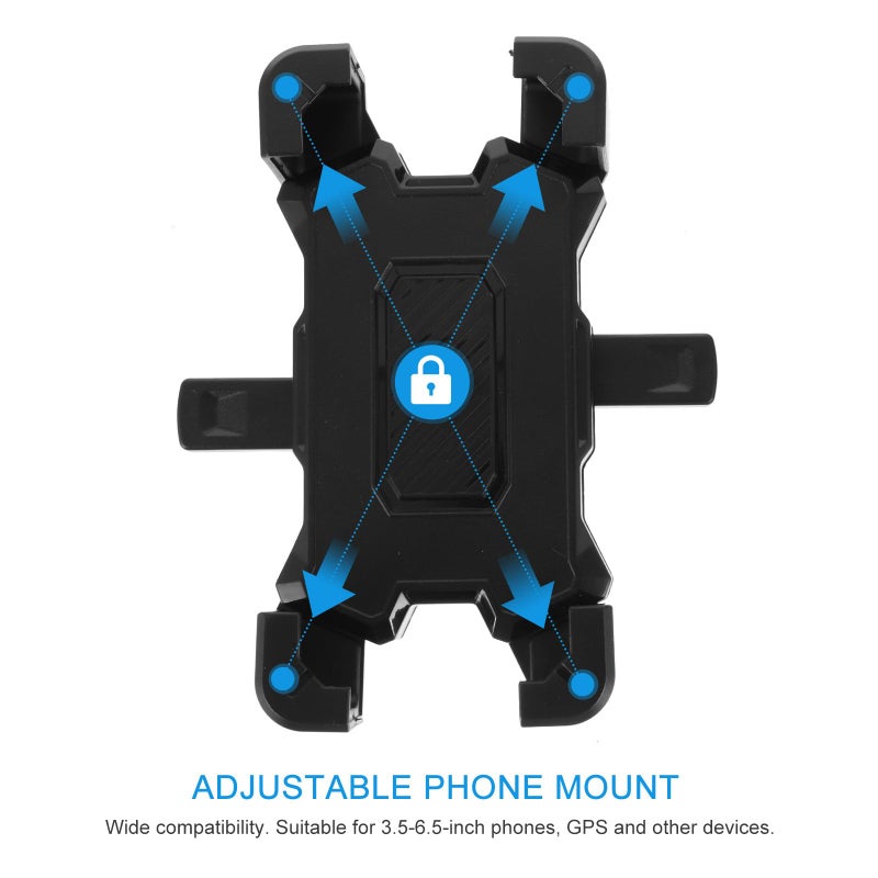 Universal Bike Motorcycle Phone Mount Black Anti Shake Handlebar Cellphone Holder - Image 4