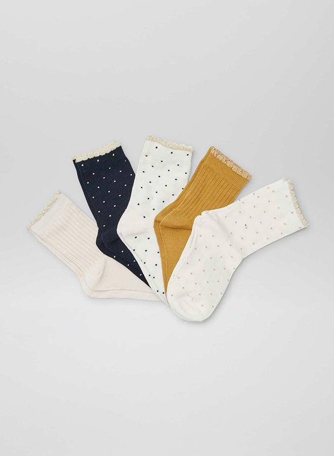 Kiabi Pack of 5 printed pairs of ankle socks  - Image 1