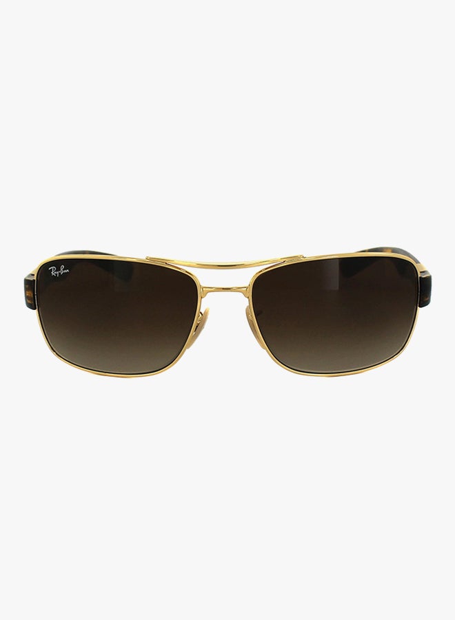 Ray-Ban Men Rectangular Sunglasses - RB3522 - Lens Size: 61 mm - Brown - Image 2