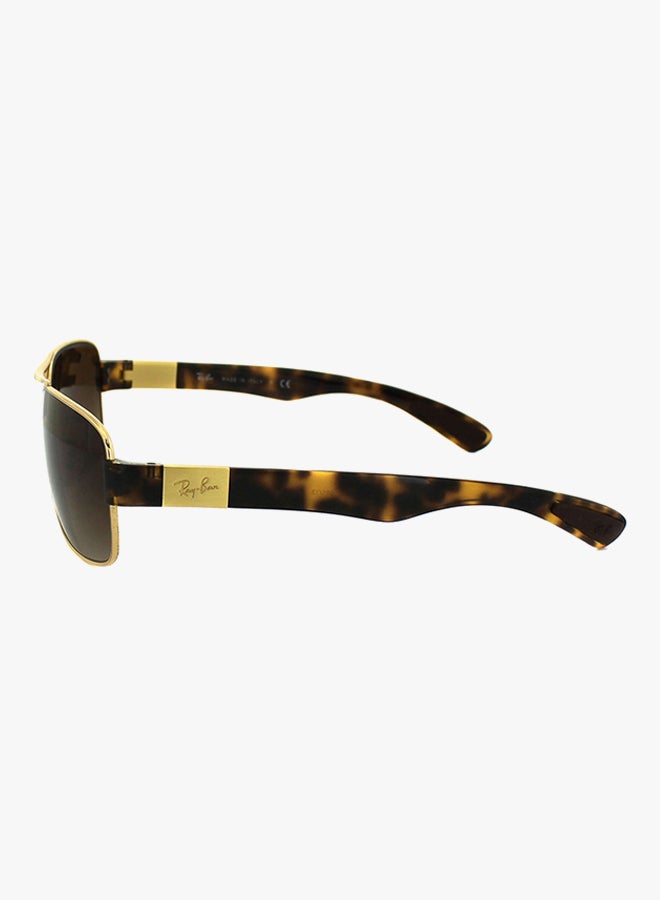 Ray-Ban Men Rectangular Sunglasses - RB3522 - Lens Size: 61 mm - Brown - Image 3