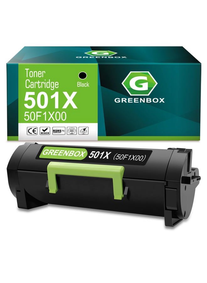 GREENBOX Remanufactured Toner Cartridge Replacement for Lexmark 501X for MS410 MS415 MS510 MS610 Printer (1 Black) - Image 1