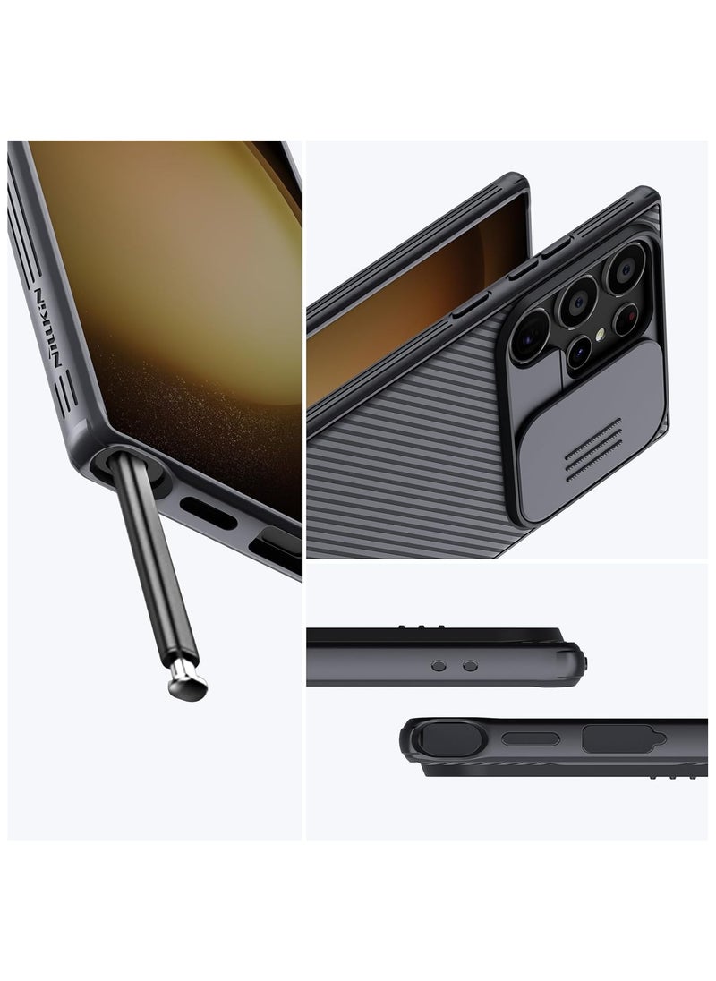 نيلكين جراب  نيلكين كام شيلد برو مع قطعه جرار لحمايه الكاميرا  لموبايل Samsung Galaxy S24 Ultra    (اسود)  - Image 2