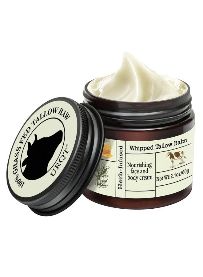 URQT Beef Tallow For Skin - Organic Grass-Fed Whipped Beef Tallow And Honey Balm - Deeply Moisturizing For Face & Body - Natural Skin Care For Soft, Supple Skin - Image 1