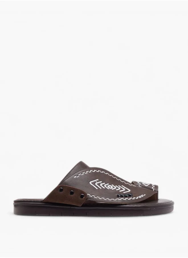 Al Waha Men's Textured Slip-On Arabic Sandals