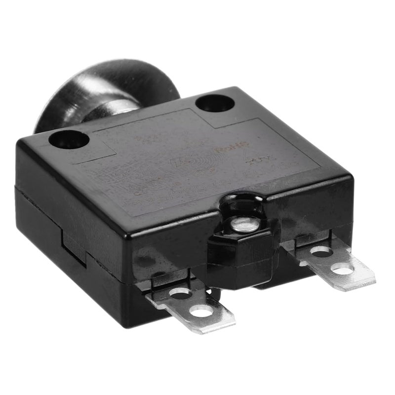 Manual Reset Circuit Breaker Low Voltage Disconnect Protector Amp Switch Black - Image 1