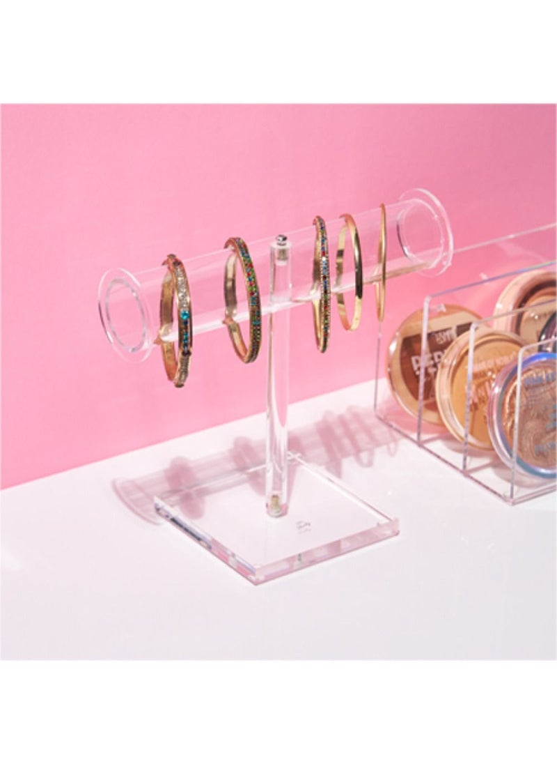 Homesmiths - Vanity Acrylic T-Shaped Necklace Display Stand Clear - Image 1