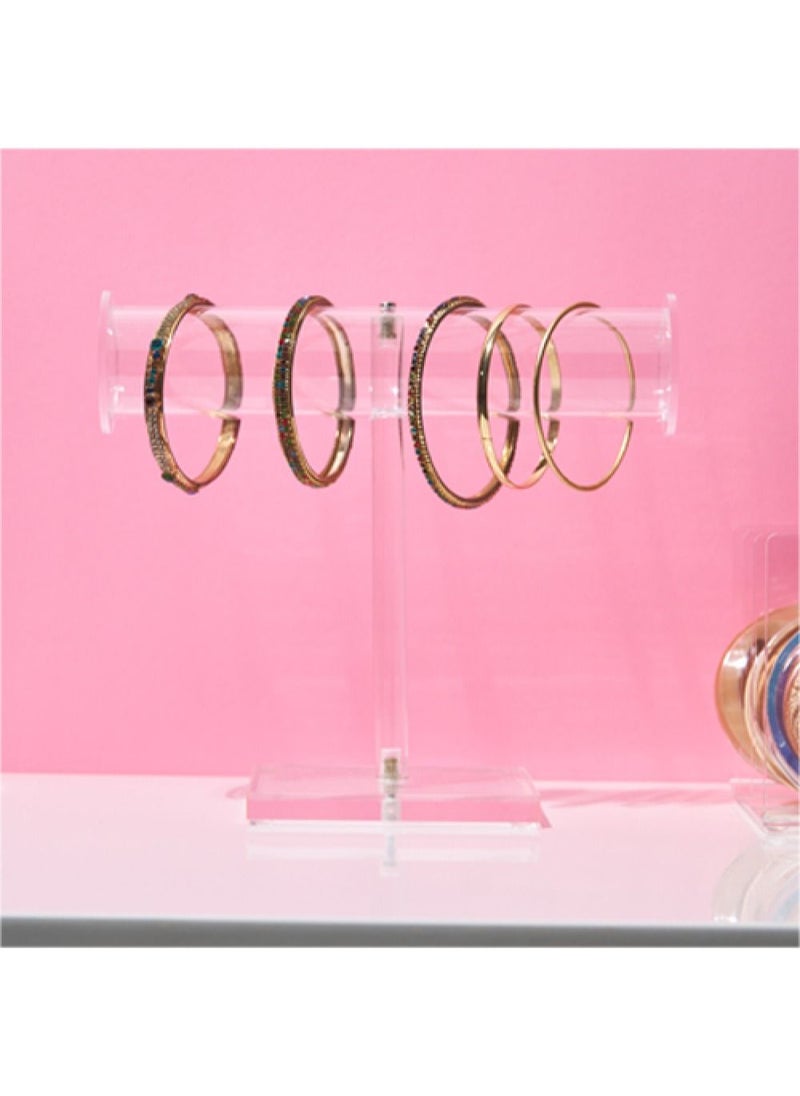 Homesmiths - Vanity Acrylic T-Shaped Necklace Display Stand Clear - Image 1