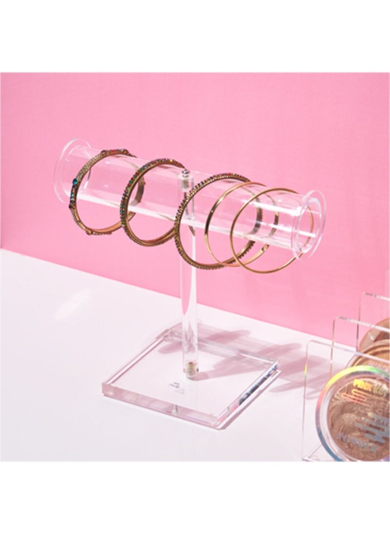 Homesmiths - Vanity Acrylic T-Shaped Necklace Display Stand Clear - Image 1