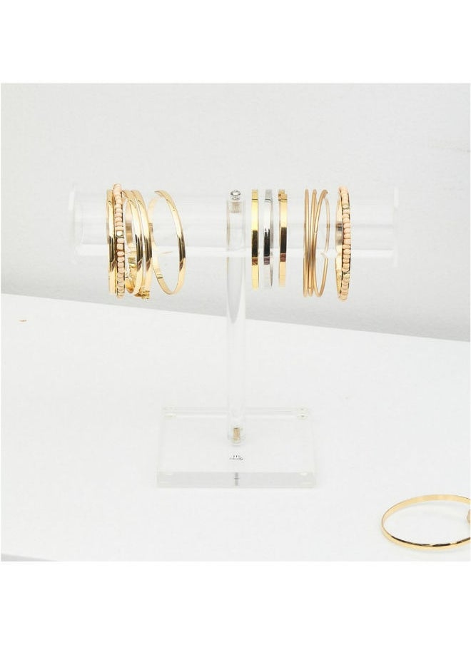 Homesmiths - Vanity Acrylic T-Shaped Necklace Display Stand Clear - Image 1