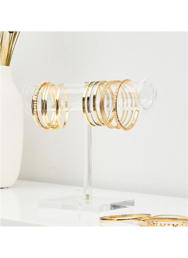 Homesmiths - Vanity Acrylic T-Shaped Necklace Display Stand Clear - Image 1