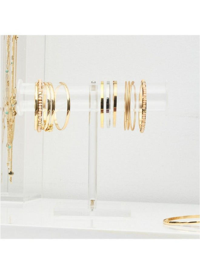 Homesmiths - Vanity Acrylic T-Shaped Necklace Display Stand Clear - Image 1