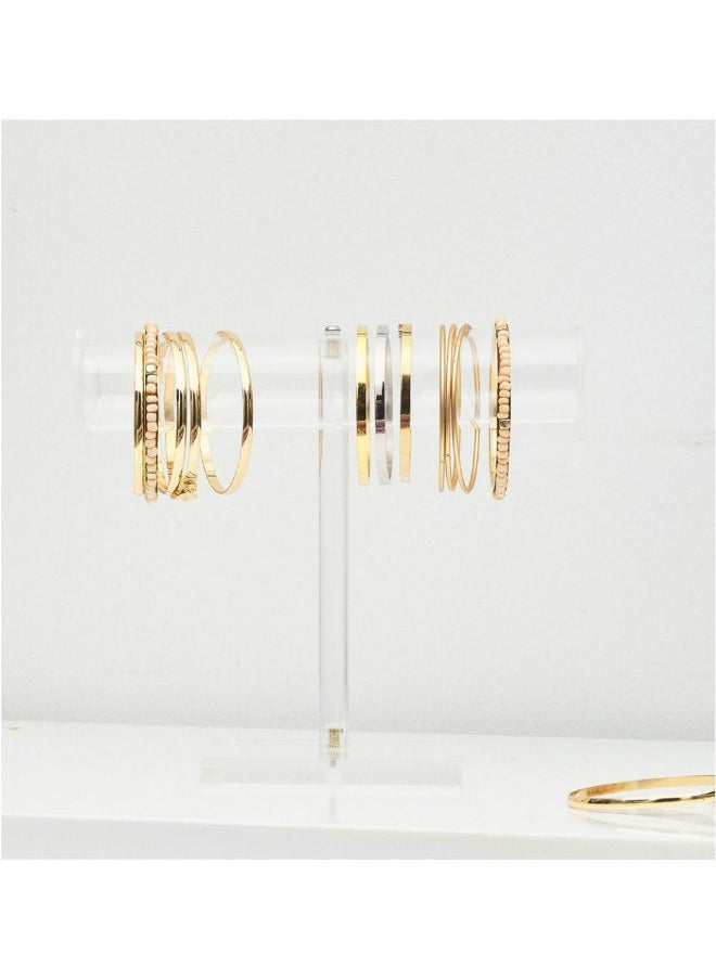Homesmiths - Vanity Acrylic T-Shaped Necklace Display Stand Clear - Image 1
