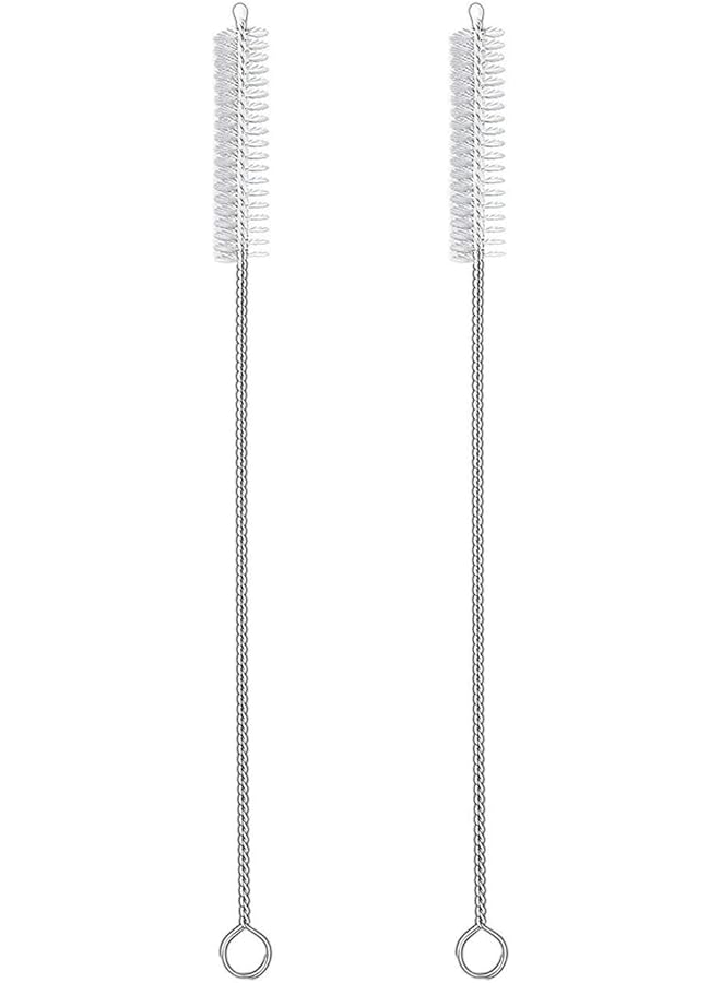 PROMASS promass 2 Straws Cleaning Brush - BPA Free - 2 Heavy Bristle Straw Cleaner for Washing Ss Drink Straws, Tea Pot Spout, Glass Bottles, Mini, Micro, Pipe  - Image 1