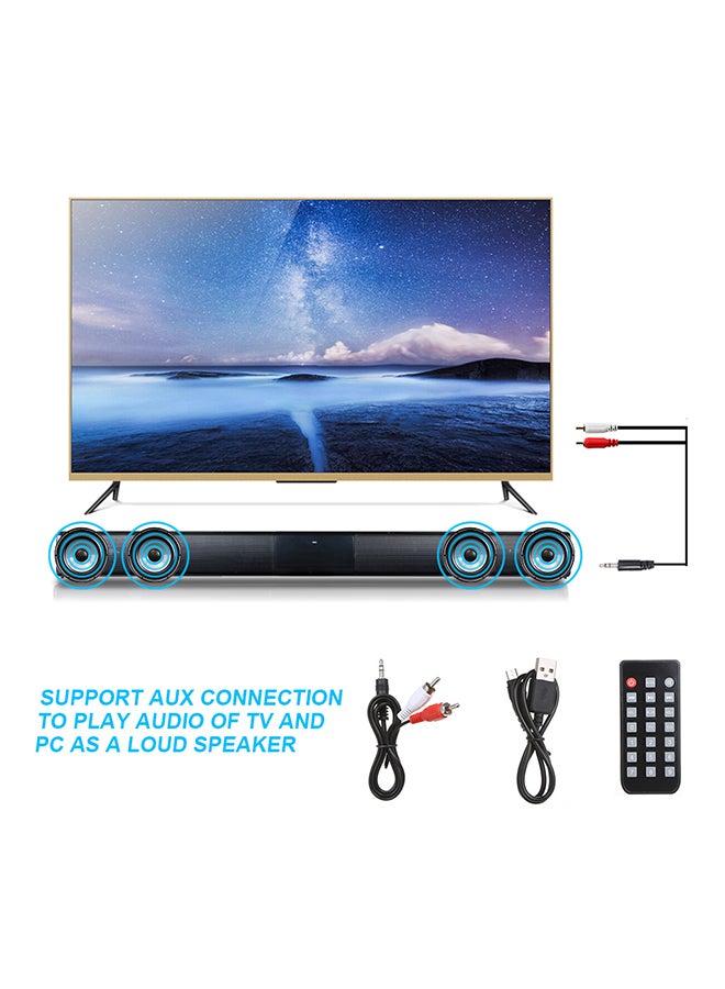 Stereo Bass Subwoofer Wireless Speaker V4911 Black - Image 3