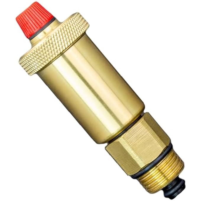 AUTOMATIC AIR VENT WITH CHECK VALVE 1/2 EASY INSTALL RELIABLE AIR PURGING ANTI LEAK DESIGN IDEAL FOR HOME CENTRAL HEATING SYSTEMS & RADIATORS DURABLE BRASS CONSTRUCTION ENERGY SAVING LOW MAINTENANCE - Image 1