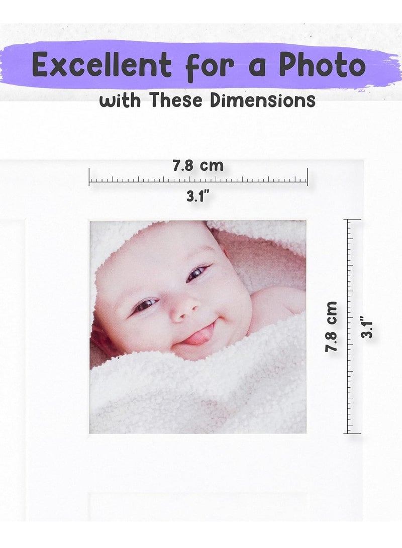 Bukela Baby Handprint Frame, Baby Picture Frame with Ink, 3 Window No-Fold Square Photo Frame, Baby-safe Ink Pad or a No-bake Clay Handprint Mould Kit, Gifts for New Parents - Image 3