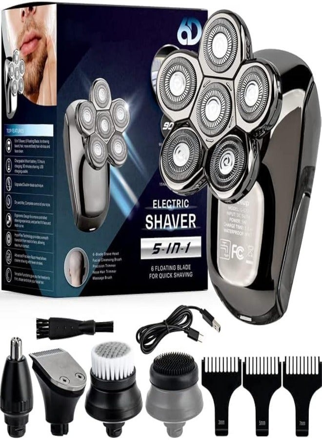 Portable Mini Electric Shaver: Upgraded Electric Shaver with LCD Display Powerful Men's Pocket Size USB Rechargeable Easy One on Use for Home Car Travel (Blue) - Image 4