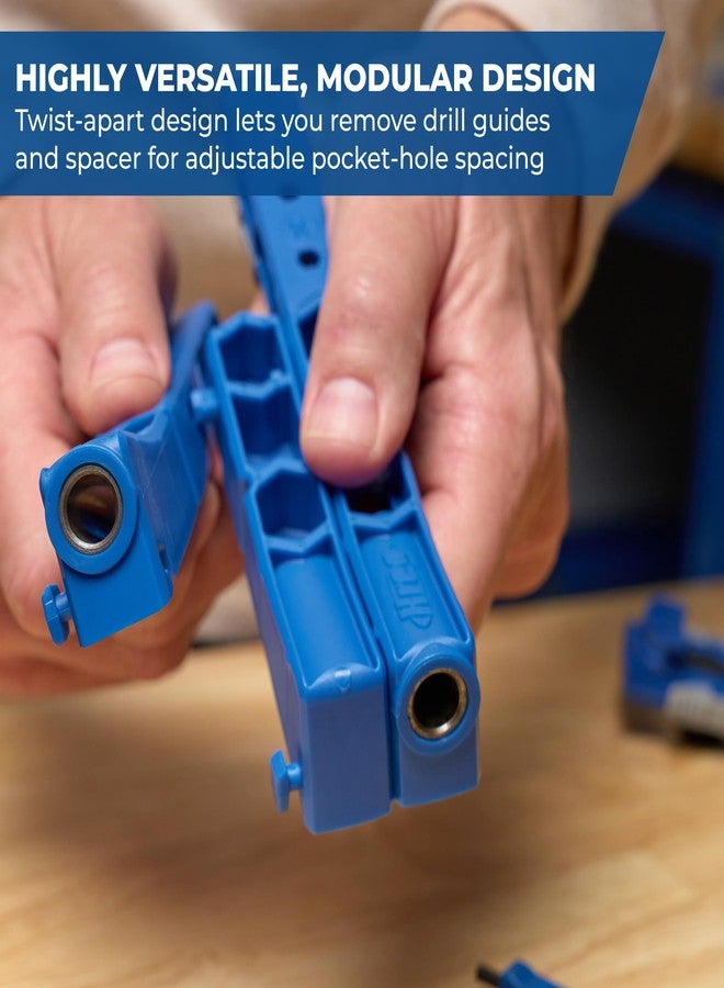 كريج قالب ثقب الجيب Kreg KPHJ320 320 - قالب صغير ومتين للمساحات الضيقة - يُنشئ وصلات مثالية ومتينة - أدلة حفر قابلة للتعديل بسهولة - للمواد بسمك 1/2 بوصة إلى 1 1/2 بوصة - Image 3