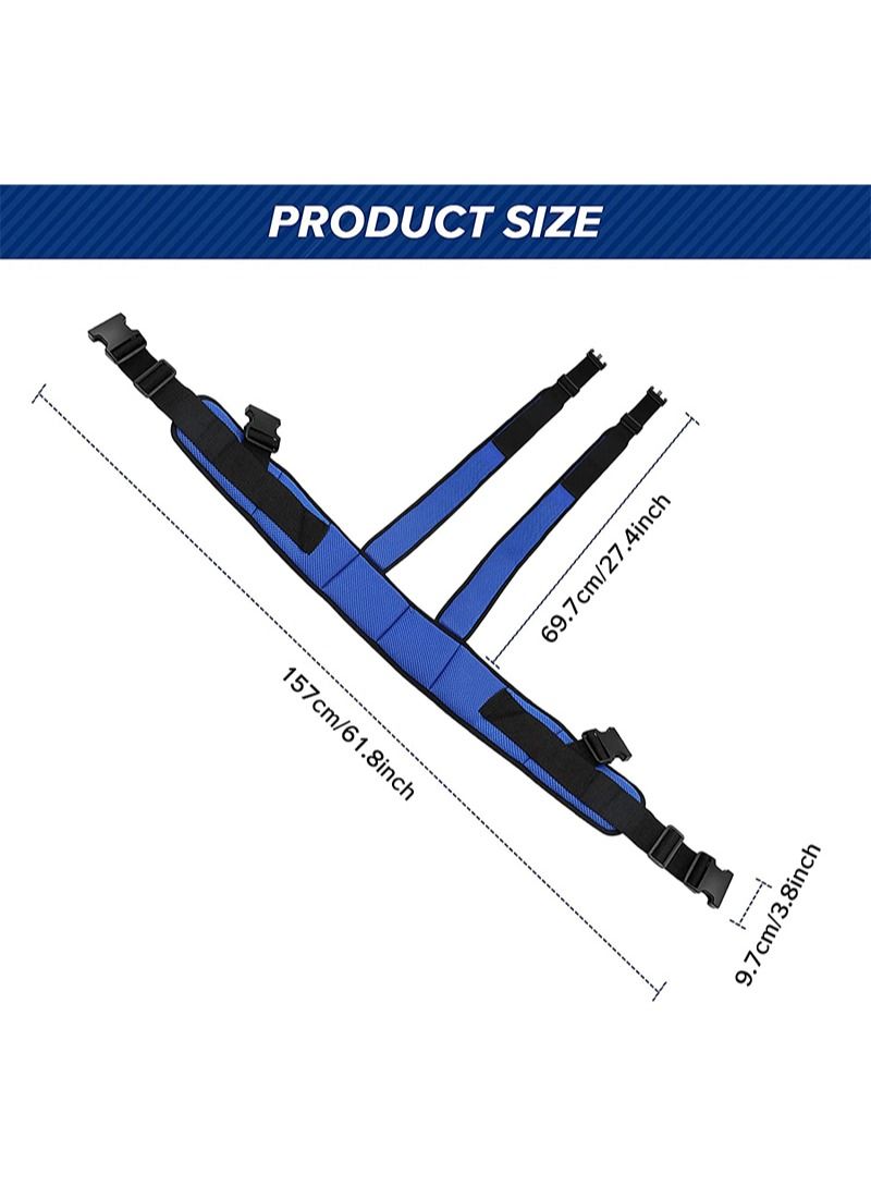 هالونهي سترة دعم الجذع لحزام الكرسي المتحرك ، حزام أمان للجسم بالكامل قابل للتعديل لمنع الإمالة أو السقوط ، مناسب لأحزمة تقييد الكرسي المتحرك للمرضى وكبار السن وذوي الاحتياجات الخاصة - Image 3