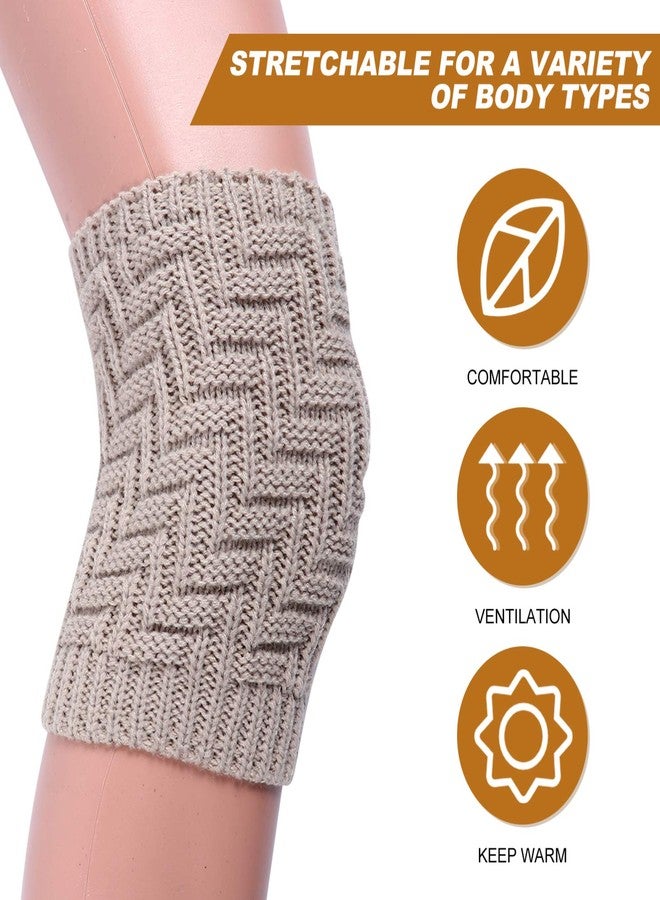 PRETYZOOM Knit Knee Sleeve Knee Warmers Knee Brace Pads Knee Support Sleeve Leg Warmers for Running Fitness Cycling - Image 4