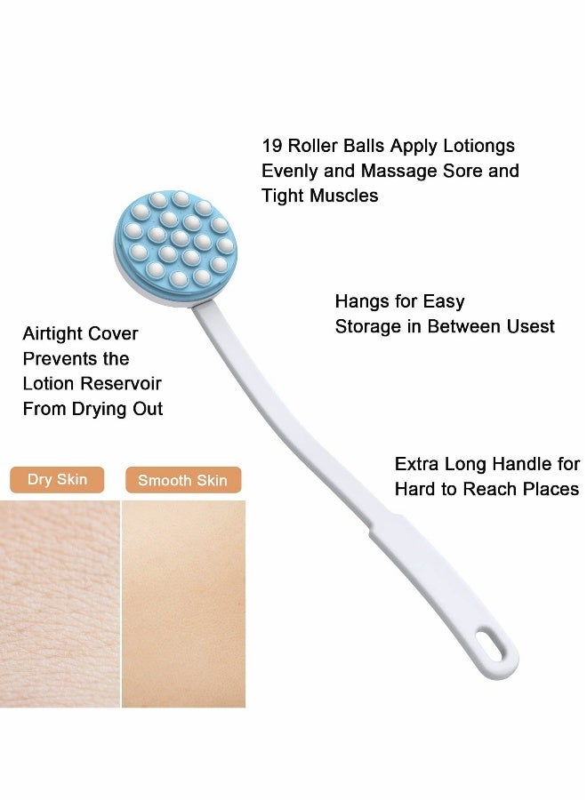 Lotion Applicator and Massager, Handheld Long Handled Easy Reach Roll-On for Sunscreen, Cream, Shower Gel on Back, Legs and Feet - Image 3