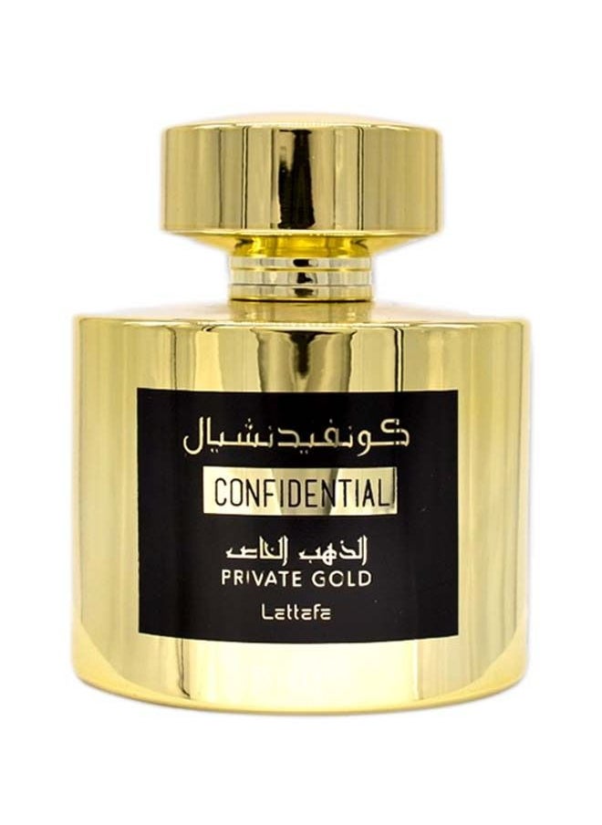 Lattafa Confidential Private Gold By Lattafa For Unisex EDP 100ml  - Image 1