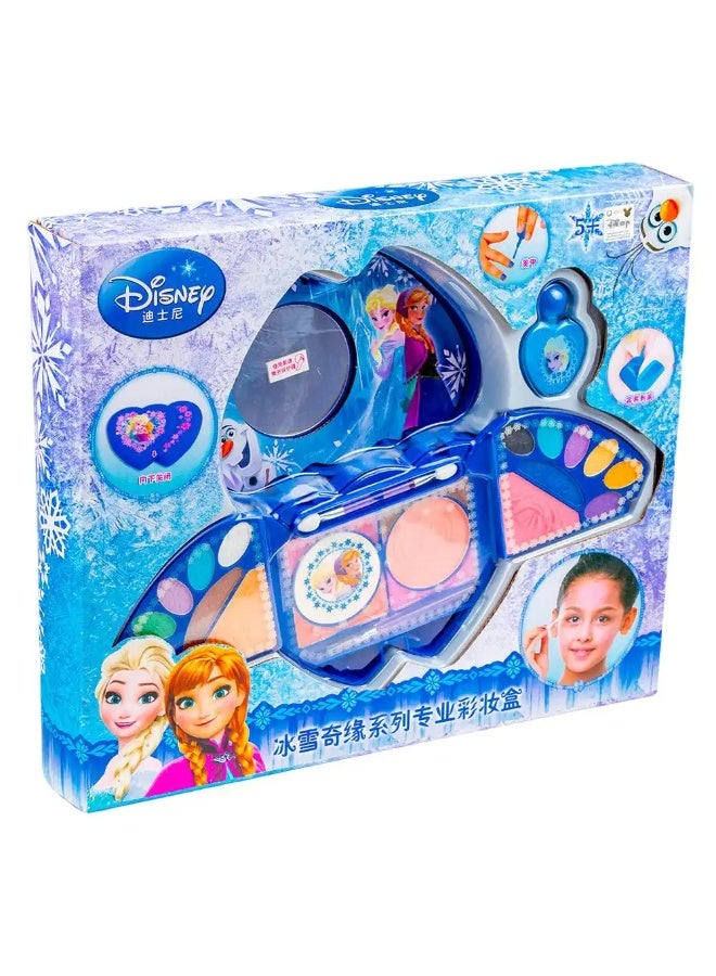 Disney FROZEN ashable Cosmetics Box Toy Make Up Beauty Kits Toys with Eye Shadow,Lip Gloss,Blush,Nail Polish for Little Girls - Image 1