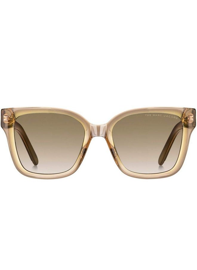Marc Jacobs نظارات شمسية نسائية مارك 458S مربعة بنية بتدرج بني 53مم 19مم  - Image 2