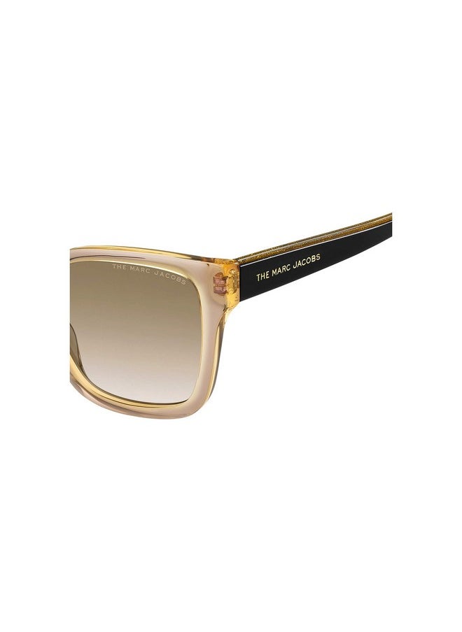Marc Jacobs نظارات شمسية نسائية مارك 458S مربعة بنية بتدرج بني 53مم 19مم  - Image 3
