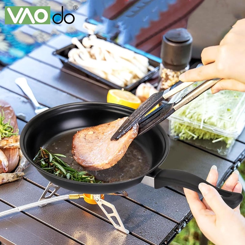 VAOdo 13 Piece Pots and Pans with Utensils, Nonstick Cookware Set, PFOA Free Scratch Resistant Cooking Surface Compatible with All Stoves, Nylon and Aluminum, Black - Image 5