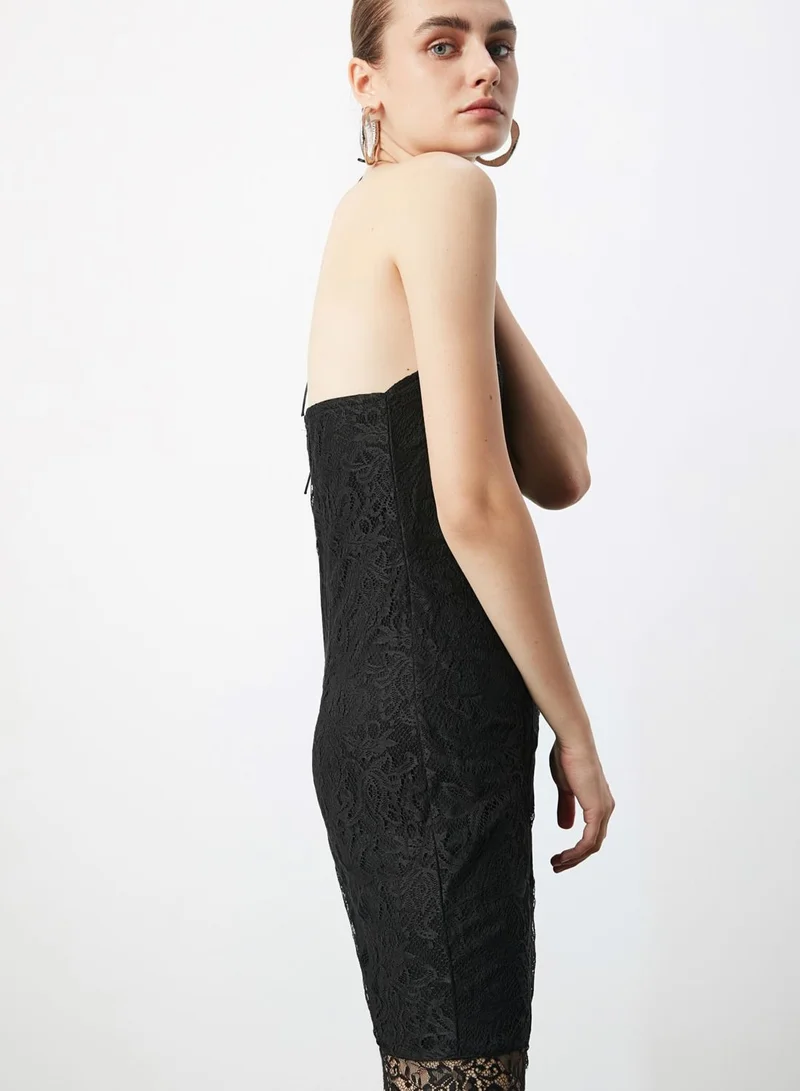 trendyol Lace Halter Dress