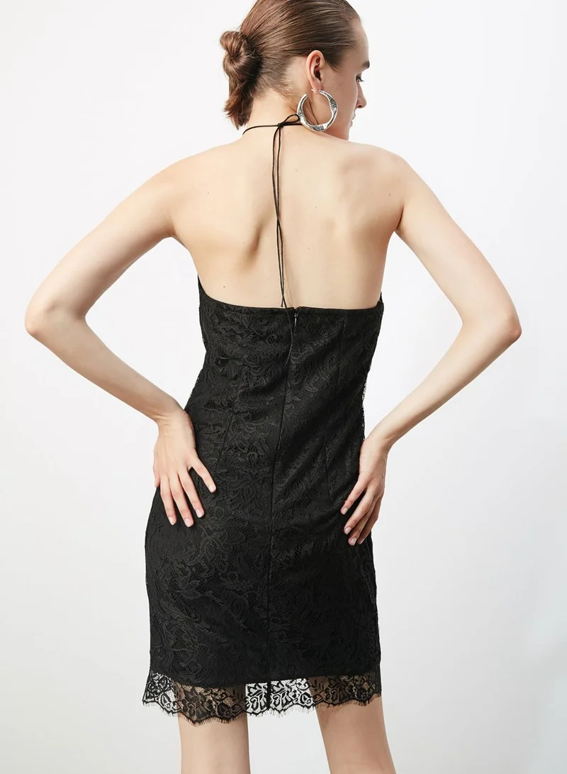 trendyol Lace Halter Dress