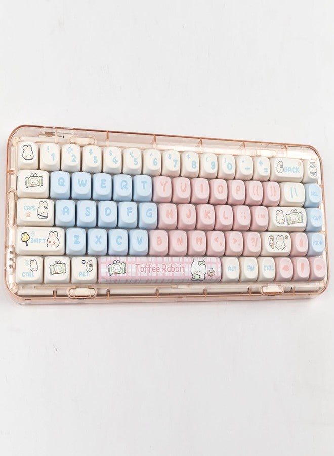Sumgsn Pink PBT Keycaps MOA Profile Cute Keycap Set 139 Keys Milk Candy Rabbit DYE-SYB Keycap for Mx Cherry Mechanical Keyboard 61/64/84/87/104/108 Layout - Image 3