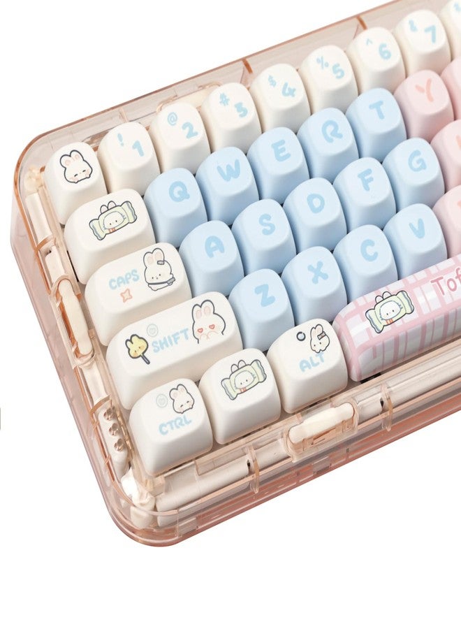 Sumgsn Pink PBT Keycaps MOA Profile Cute Keycap Set 139 Keys Milk Candy Rabbit DYE-SYB Keycap for Mx Cherry Mechanical Keyboard 61/64/84/87/104/108 Layout - Image 1
